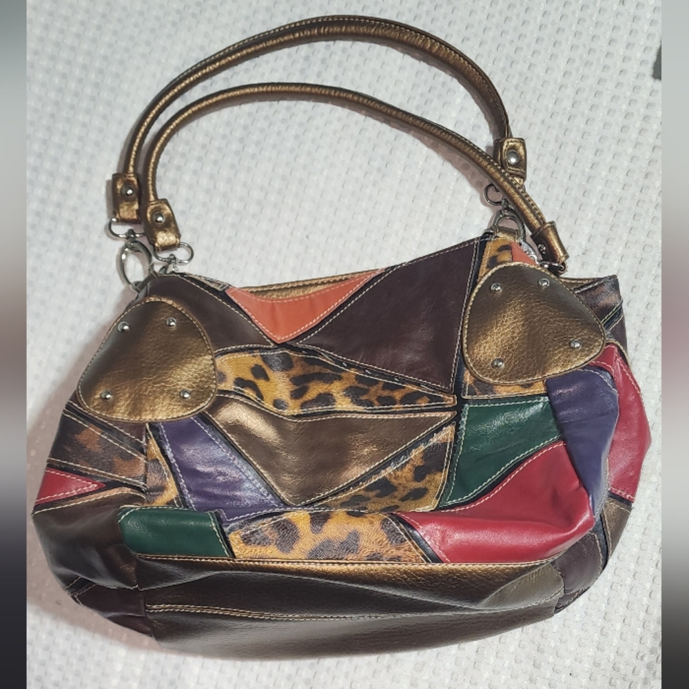 Bueno Euc Multicolored Patchwork Hobo Bag - image 1